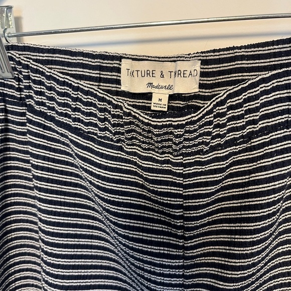 Madewell Texture & Thread Wide Leg Pull On Pant in Stripe Sz M - Picture 9 of 10